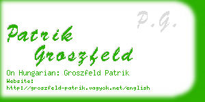patrik groszfeld business card